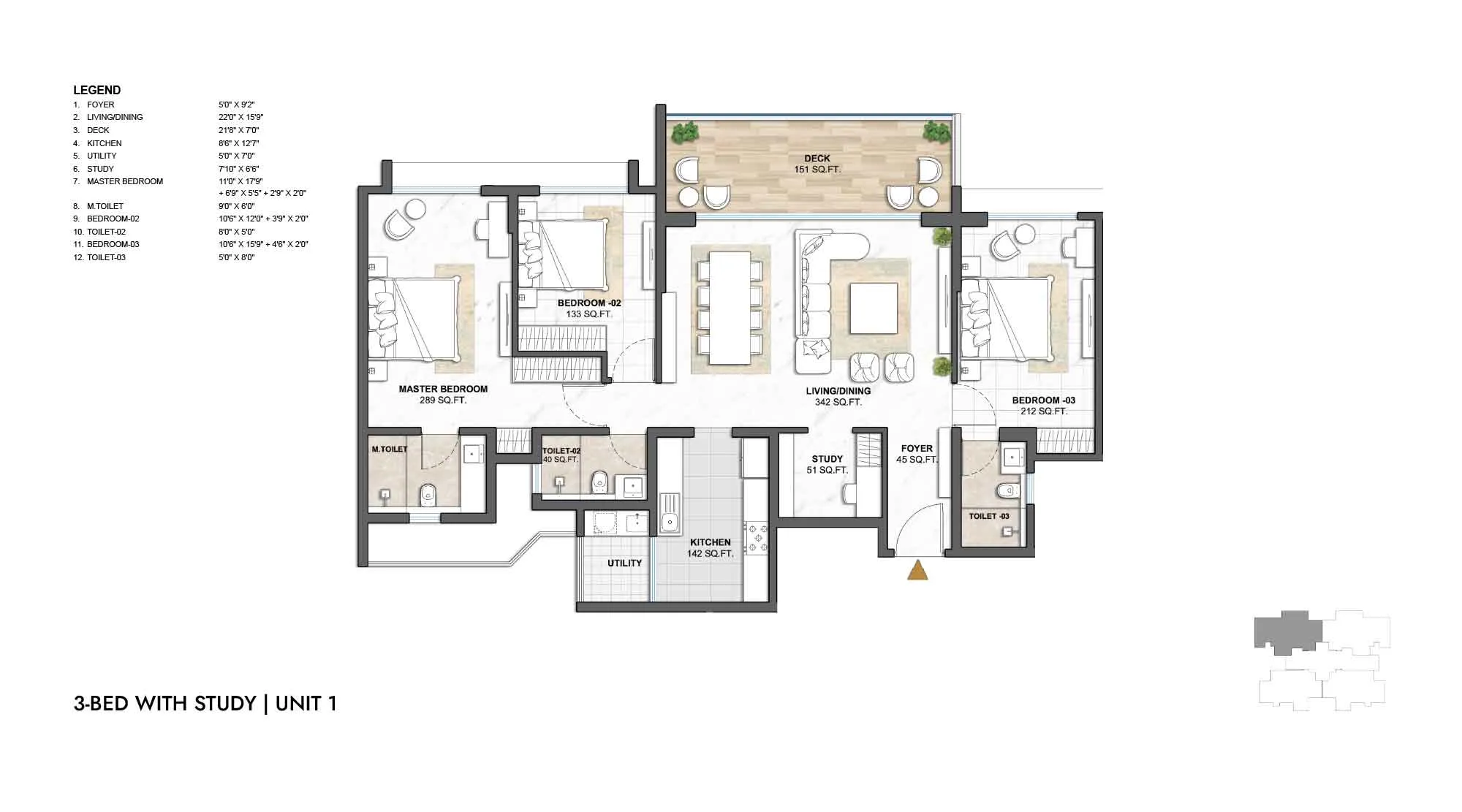 Lodha Camelot 3.5 BHK Floor Plan